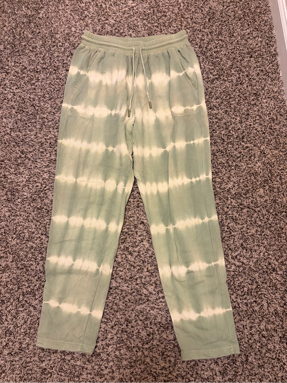 Nicole Miller Sage Green Drawstring Sweatpants